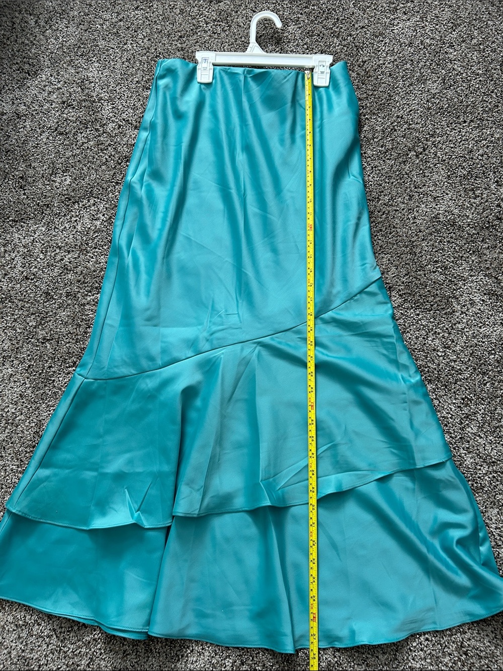 Banana Republic Teal Satin Maxi Skirt